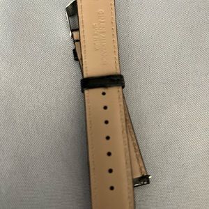 Alligator Black watch band for Michele Watches